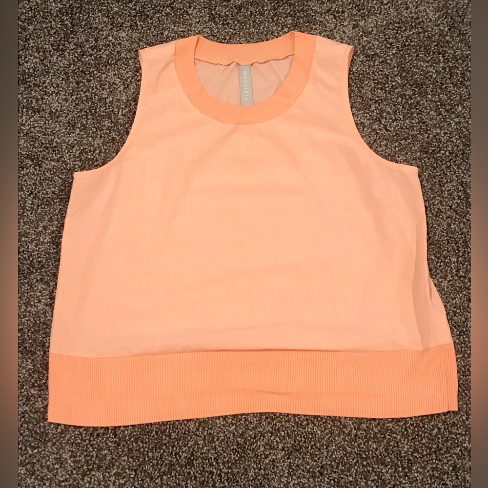 Athleta Zephyr Shell Tank Top. Size S. Color Coral.